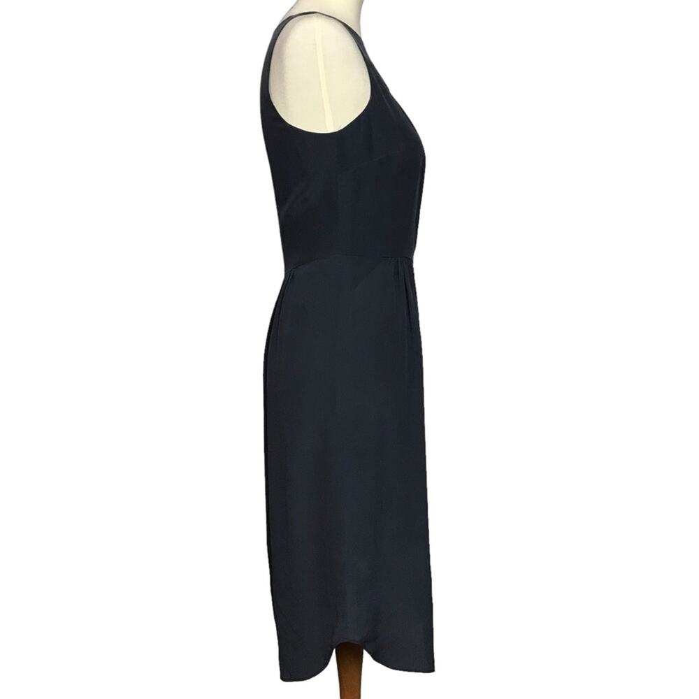 Ulla Johnson Silk Charcoal Grey Beateu Neckline Cut Out Midi Cocktail Dress S - Picture 7 of 12